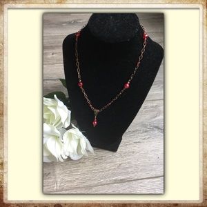 Chiaroscuro Designs Necklace & Red Bead Pendant